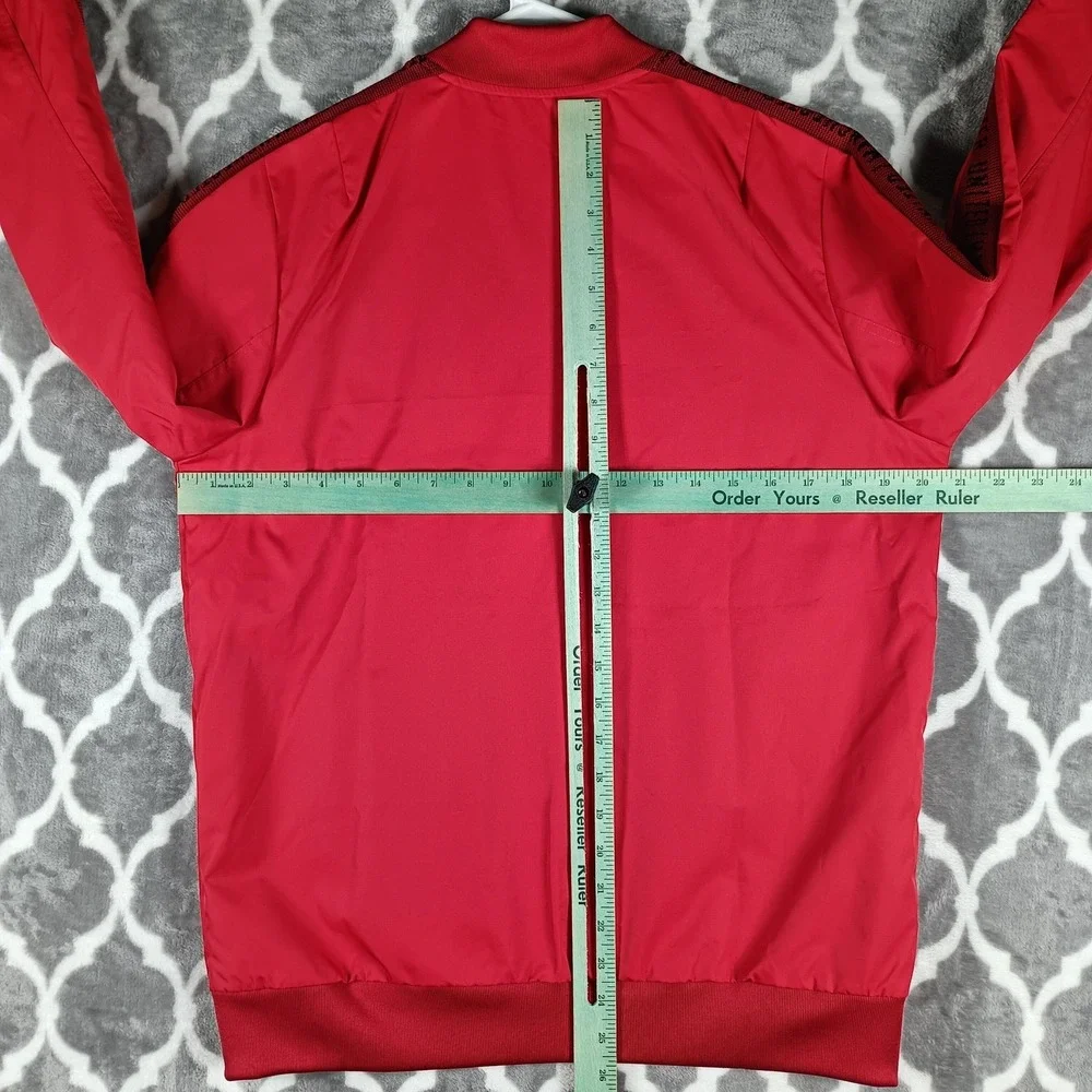 Manchester United FC Adidas Jacket Youth Large Red Full Zip Soccer